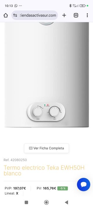 Instalación termos calentadores