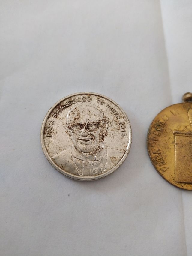 Lotto medaglie Papa Francesco, padre pio, paolo VI