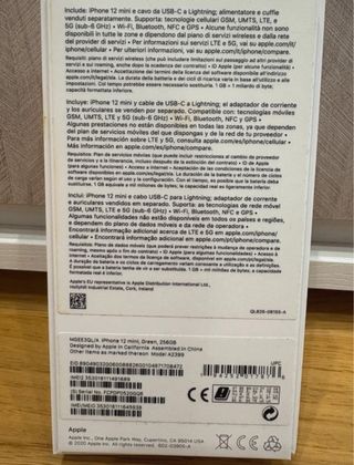 iPhone 12 Mini verde acqua 256Gb