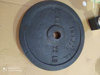 Discos de pesas y barra