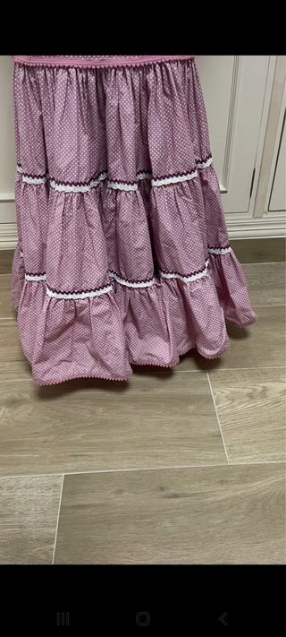 Falda rociera canastera