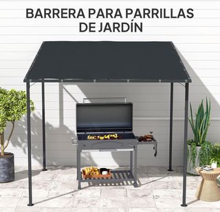 Pérgola de Pared 2,4x2,4 m Cenador de Jardín