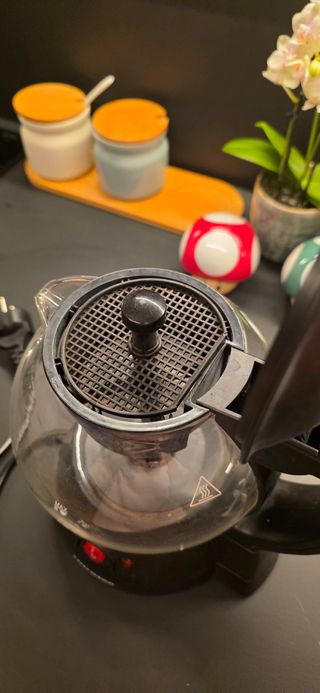 Tetera y cafetera eléctrica cristal Ultratec 1L