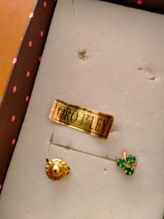 Pendientes oro niña