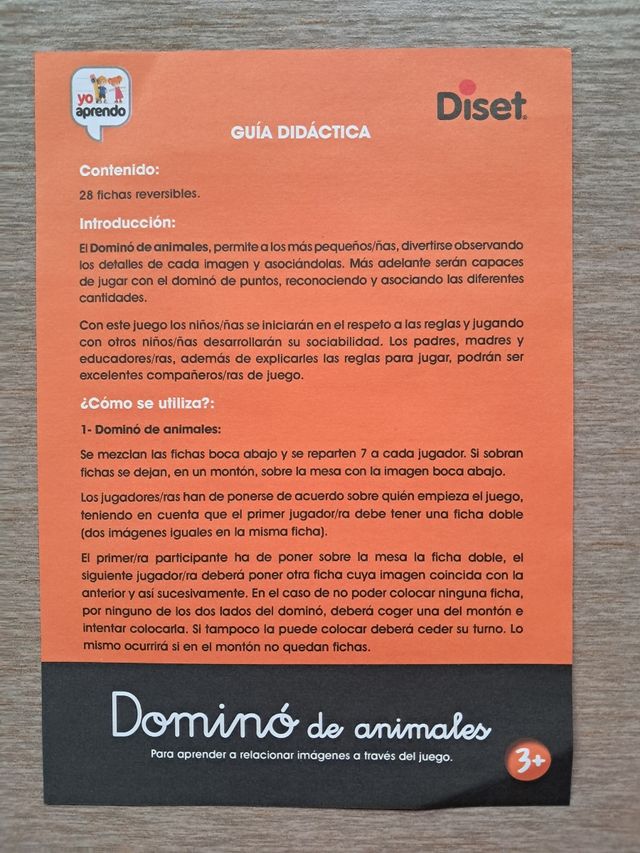 Dominó de animales y clásico