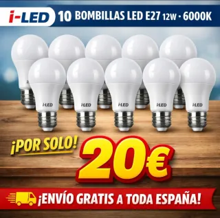 Bombilla led 12w (10 unidades)