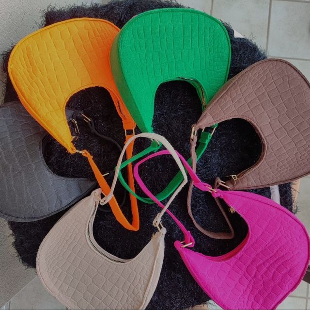 Bolsito mujer Mini de tela patrón relieve