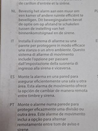 Alarma detector movimiento Nedis para casa