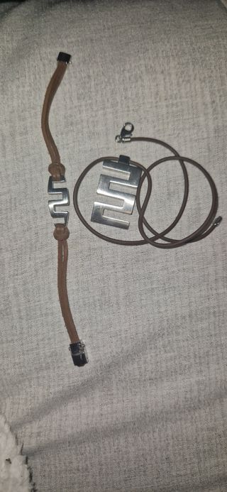 Conjunto colgante y pulsera Lotus