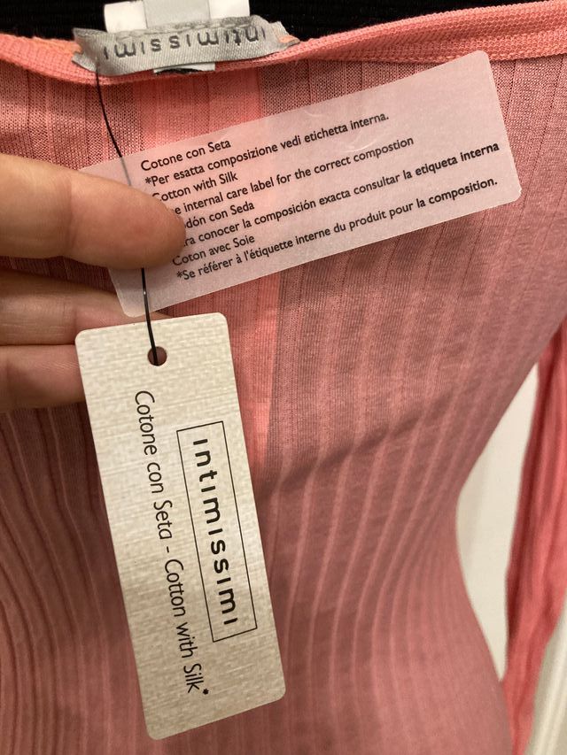 Intimissimi maglia cotone con seta rosa bonbon
