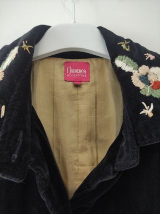 Abrigo negro largo Flamenco