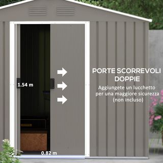 Cobertizo de jardín de Chapa de Acero de 3,6m2,