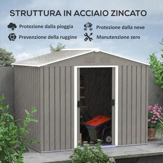 Cobertizo de jardín de Chapa de Acero de 3,6m2,