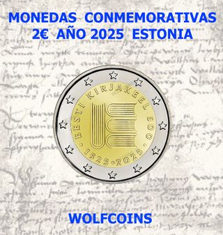 🇪🇪 ESTONIA 2€ EUROS 2025 "TEXTO LITUANO"