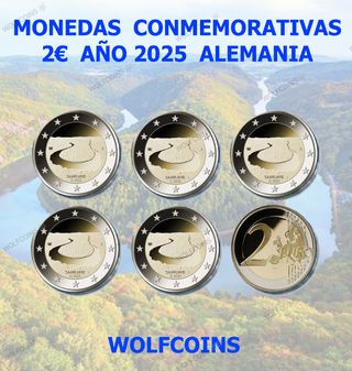 🇩🇪 ALEMANIA MONEDAS 2€ EUROS 2025 "MEANDRO" 5CEC