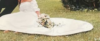 Vestido de novia con mantón