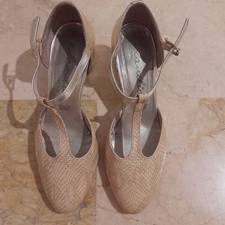 Zapatos de Salón Piel  Dorado T-39