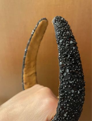 Cerchietto nero con glitter