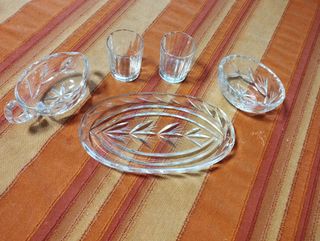 Set antipasto in cristallo vintage 