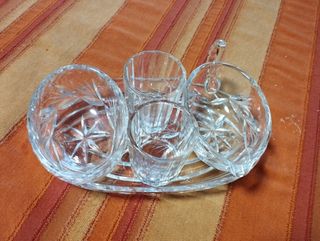 Set antipasto in cristallo vintage 