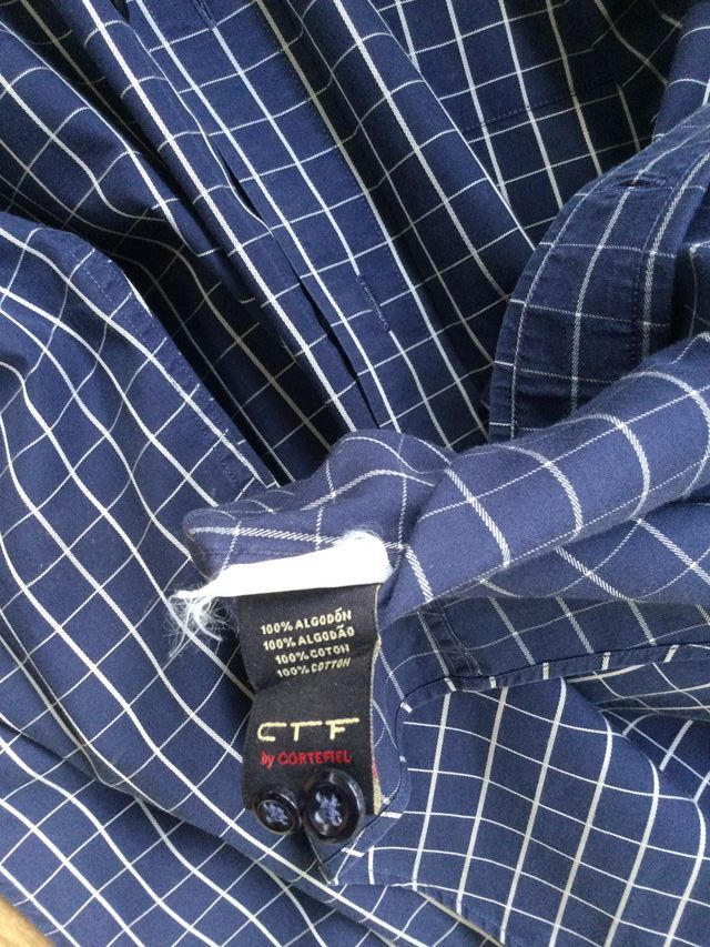 Camisa Cortefiel cuadros talla L nueva