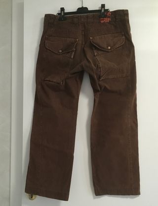 Pantaloni uomo marrone taglia 50 cotone