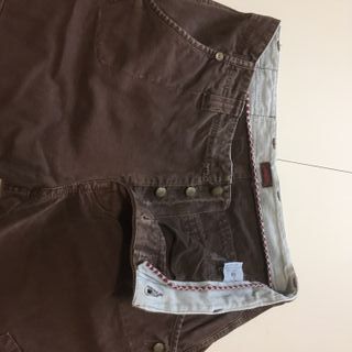 Pantaloni uomo marrone taglia 50 cotone
