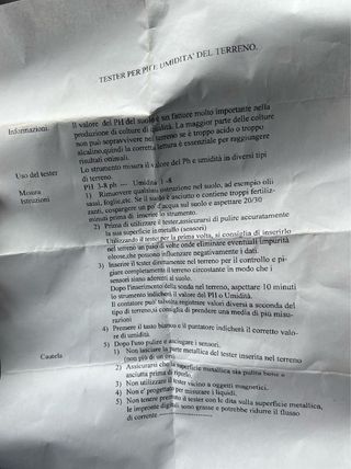 Tester per Ph e umidita del terreno