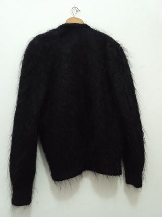 Chaqueta lana pelo largo y ante