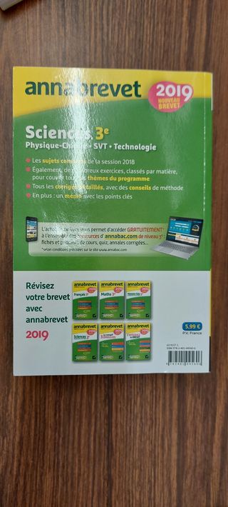 Annales Annabrevet 2019 L'intégrale du nouveau brevet 3e: pour se préparer aux 4 épreuves écrites et à l'épreuve orale (Annabrevet, 6) (French Edition)