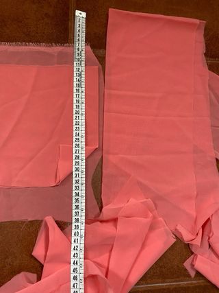 Trozos de tela de gasa