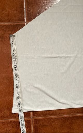 Trozos de tela crema de punto