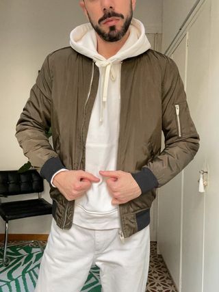 Bomber verde de Zara - Talla: S