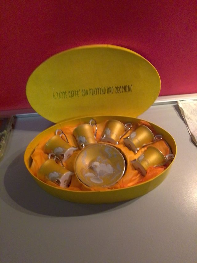 Tazzine caffè oro zecchino