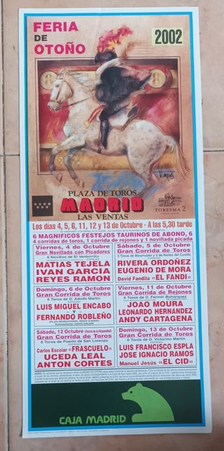 Cartel toros Las Ventas 2002