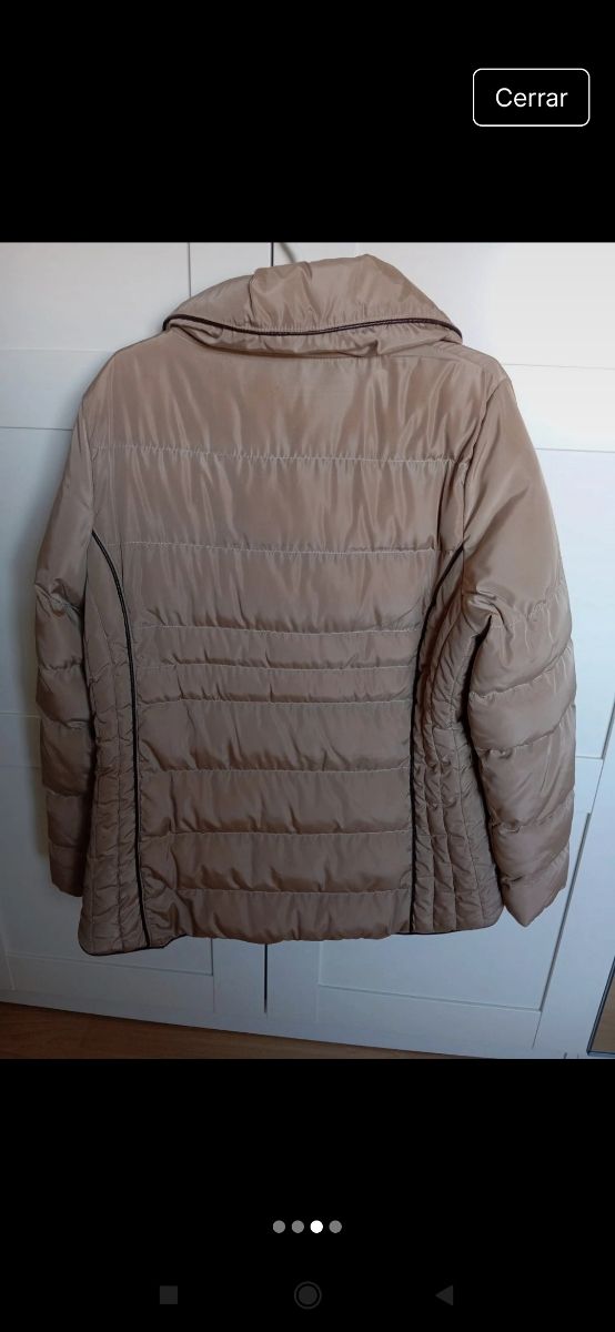Abrigo acolchado beige