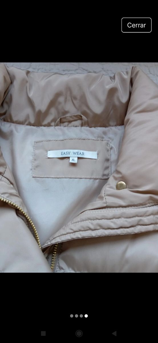 Abrigo acolchado beige