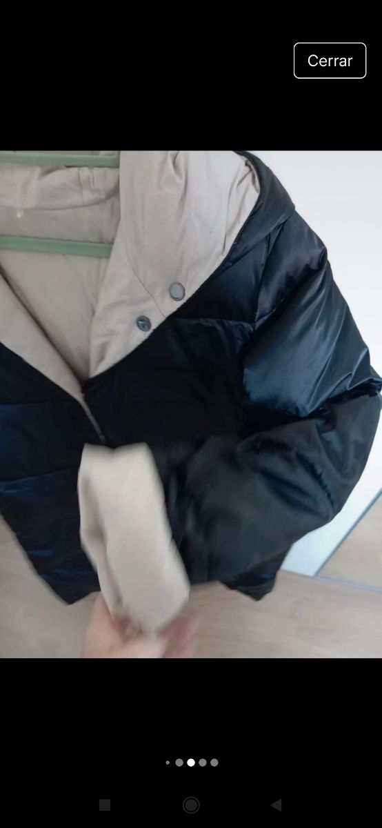 Abrigo acolchado reversible