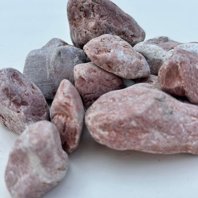 Piedra mármol ROJO Canto rodado 24/40 mm 20kg