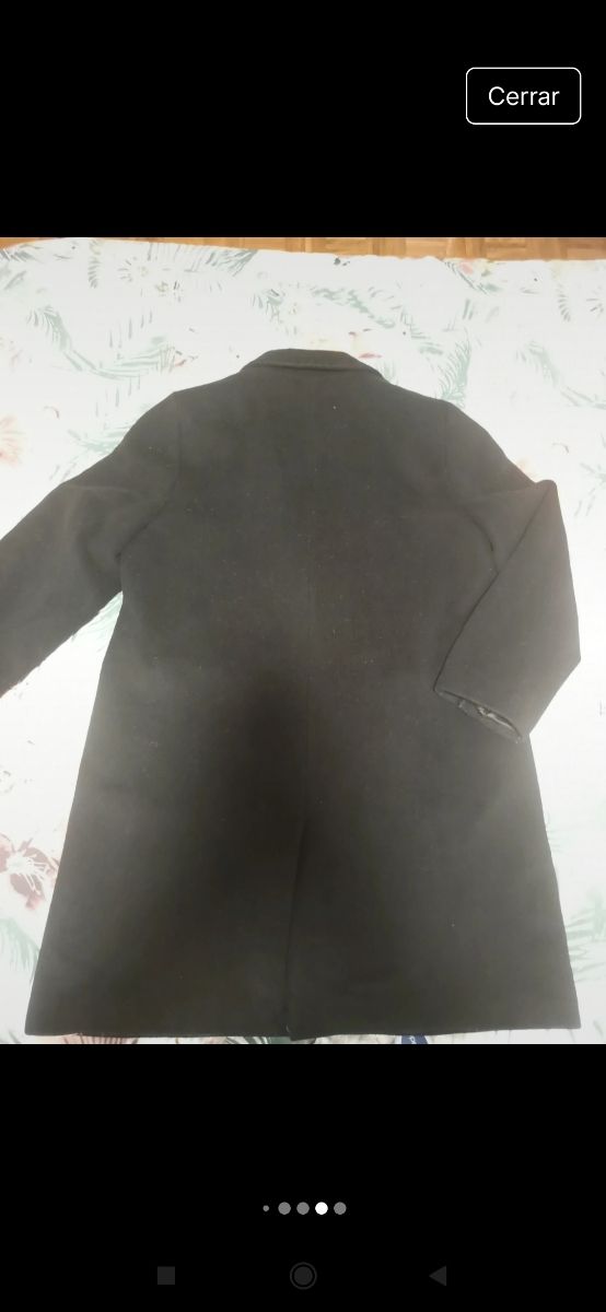 Abrigo lana Negro
