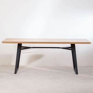 MESA DE COMEDOR RECTANGULAR EN MDF Y METAL 200X90