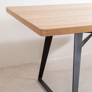 MESA DE COMEDOR RECTANGULAR EN MDF Y METAL 200X90