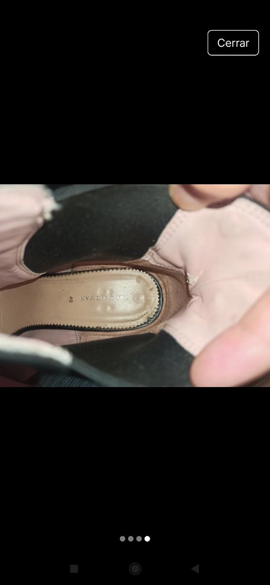 Botines de piel Negros