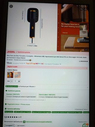 Mini ferro da stiro da viaggio