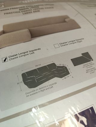 Funda sofá chaiselongue