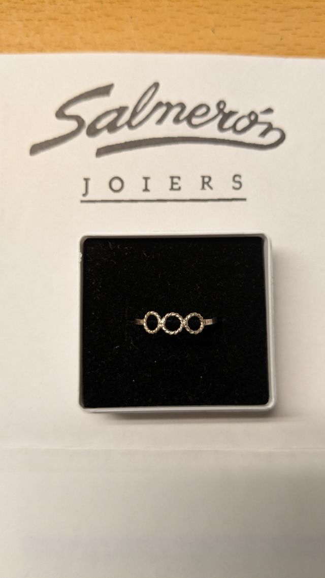 Anillo de Plata con Tres Círculos - Talla 17,3mm