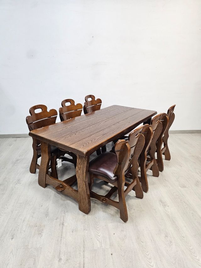 Mesa Y Sillas Rusticas para el Comedor