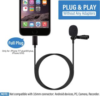 Microfono de Solapa para iPhone,cable 1.5 Metros