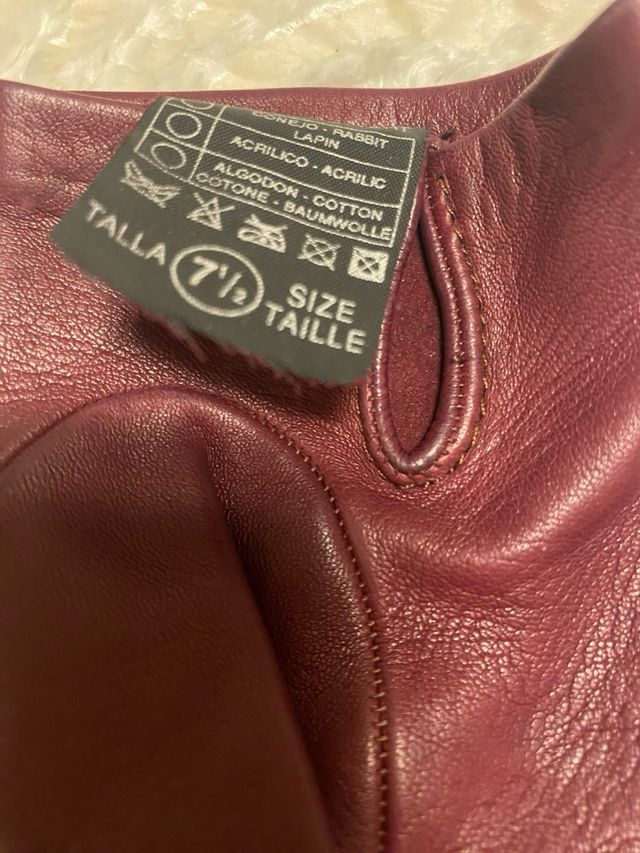 Guantes de piel talla 7 1/2