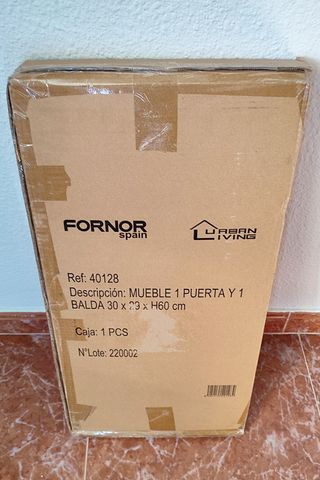 Mesita de Noche con Estante Mesilla con Puerta